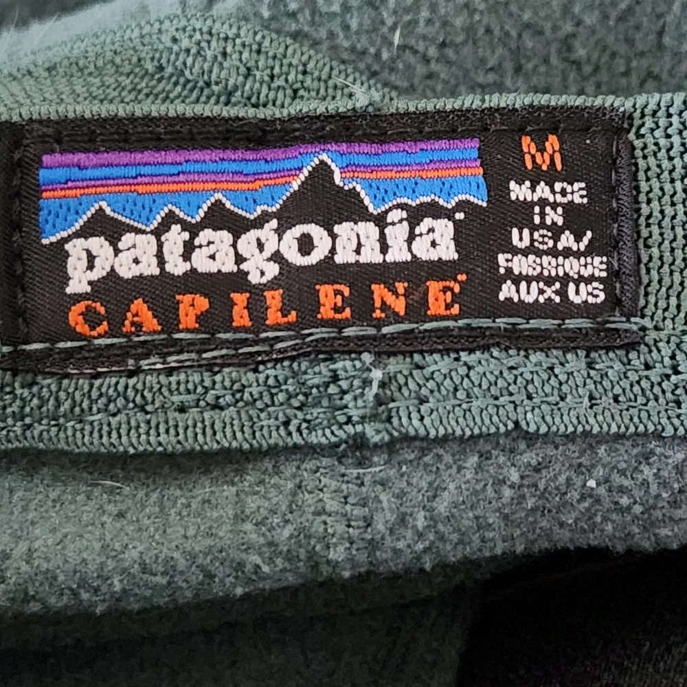 Vintage Patagonia Expedition Weight Fleece Capilene Bottoms Mens Medium Green